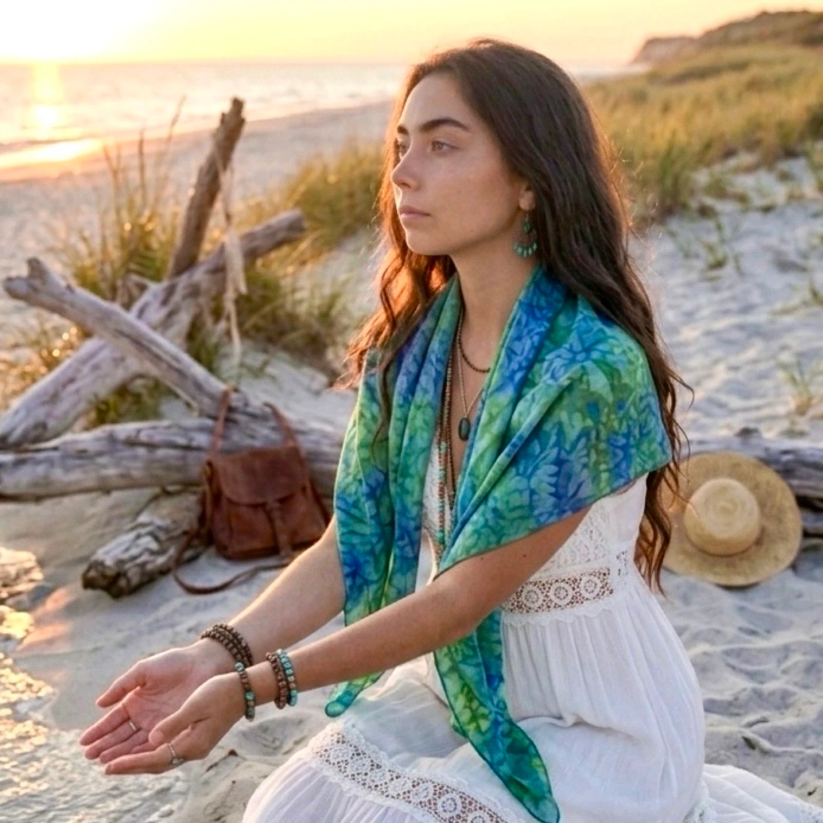 Vintage! Pañuelo seda efecto batik – photo 5